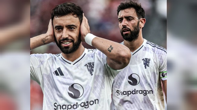 Gelandang Manchester United, Bruno Fernandes. [X]